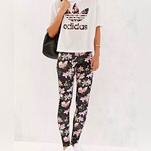 Adidas Women's Black Floral Leggings